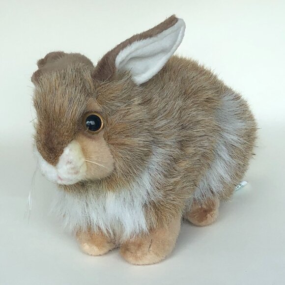 Hansa Handcrafted Rabbit (Brown Mix) Stuffed Animal Brand New w/ Tag - Picture 12 of 14